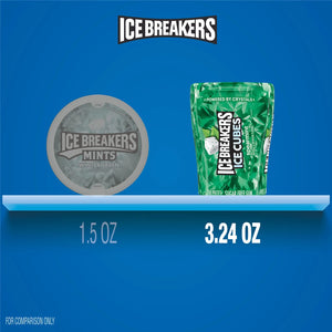 Ice Breakers Ice Cubes Spearmint Flavored Sugar Free Chewing Gum, Bottle 3.24 Oz, 40 Pieces