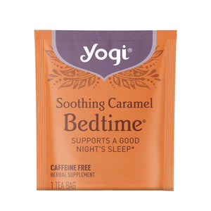 Yogi Tea Soothing Caramel Bedtime, Caffeine-Free Herbal Tea Bags, 16 Count