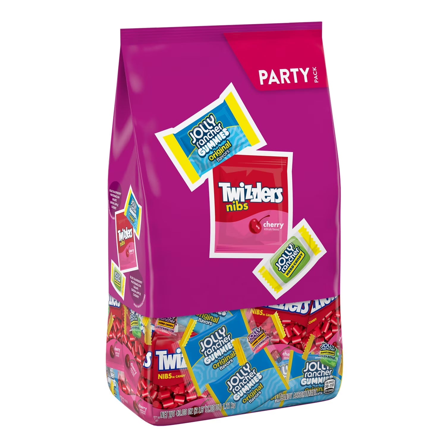 Jolly Rancher and Twizzlers Assorted Fruit Flavored Candy, Party Pack 43.03 Oz
