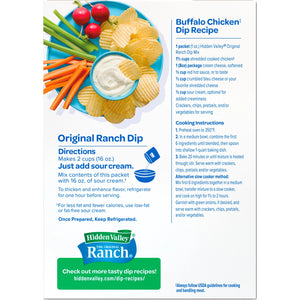 Hidden Valley Original Ranch Dips Mix, Gluten Free, Keto-Friendly, 1 Oz, 4 Packets