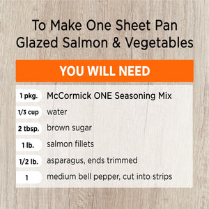 Mccormick Glazed Salmon & Vegetables One Sheet Pan Seasoning Mix, 1.12 Oz Envelope