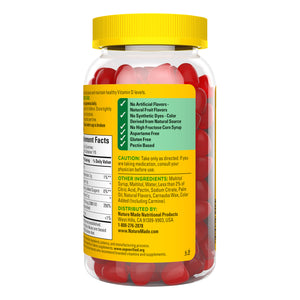 Nature Made Zero Sugar Vitamin D3 Gummies 50 Mcg., 230 Gummies