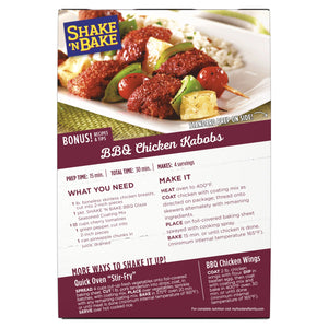 Shake 'N Bake BBQ Glaze Seasoned Coating Mix, 6 Oz Box, 2 Ct Packets