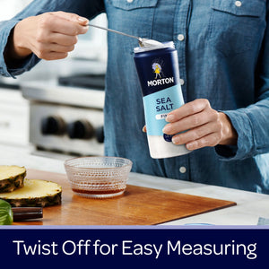 Morton® Fine Sea Salt – Fast Dissolving for Marinades, Soups and Dressings, 17.6 Oz Canister
