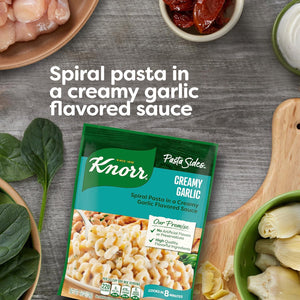 Knorr Pasta Sides Creamy Garlic for Delicious Quick Pasta Side Dishes No Artificial Flavors, No Preservatives 4.4 Oz