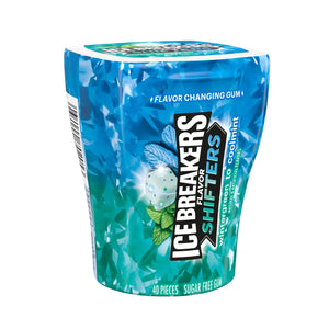 Ice Breakers Flavor Shifters Wintergreen to Coolmint Flavored Sugar Free Chewing Gum, Bottle 3.24 Oz, 40 Pieces