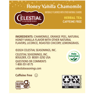Celestial Seasonings Honey Vanilla Chamomile Caffeine-Free Herbal Tea Bags (20 Count)