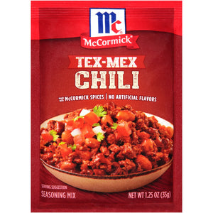 Mccormick Tex-Mex Chili Seasoning Mix, 1.25 Oz Envelope