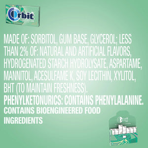 Orbit Sweetmint Back to School Sugar Free Chewing Gum - 8 Bulk Pack