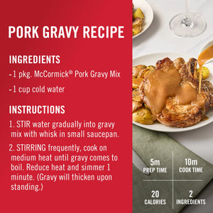 Mccormick No Artificial Flavors Pork Gravy Seasoning Mix, 0.87 Oz Envelope