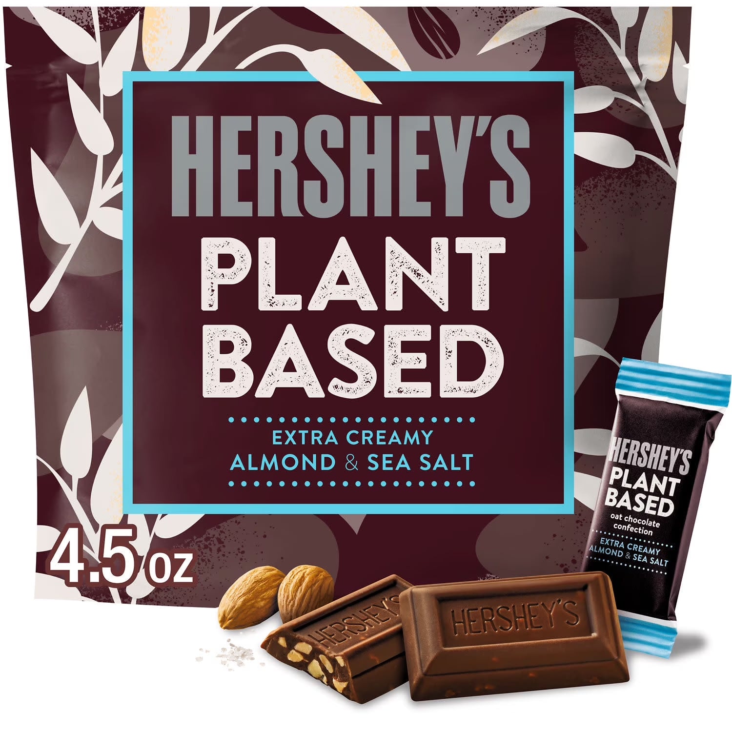 Hershey'S Plant Based Extra Creamy Almond and Sea Salt Candy, Bag 4.5 Oz