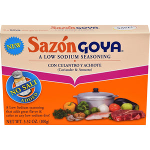 Goya Sazon Coriander & Annatto Low Sodium Seasoning, 3.52 Oz