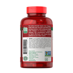 Nature'S Truth Apple Cider Vinegar 1200 Mg., 180 Capsules