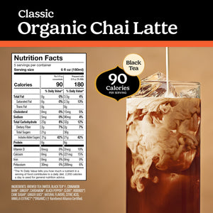 Yogi Barista Classic Organic Chai Latte, Black Tea Concentrate, 32 Fl Oz Carton, 1 Pack