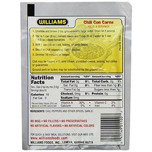 Williams Original Chili Seasoning Mix, 1 Oz