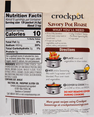 Crock Pot® Savory Pot Roast Seasoning Mix, 1.5 Oz Packet