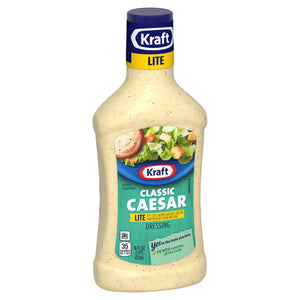 Kraft Lite Classic Caesar Dressing, 16 Fl Oz Bottle
