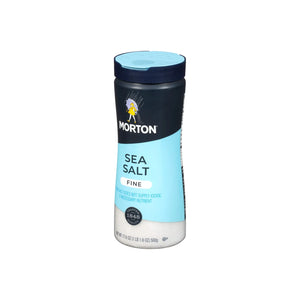 Morton® Fine Sea Salt – Fast Dissolving for Marinades, Soups and Dressings, 17.6 Oz Canister