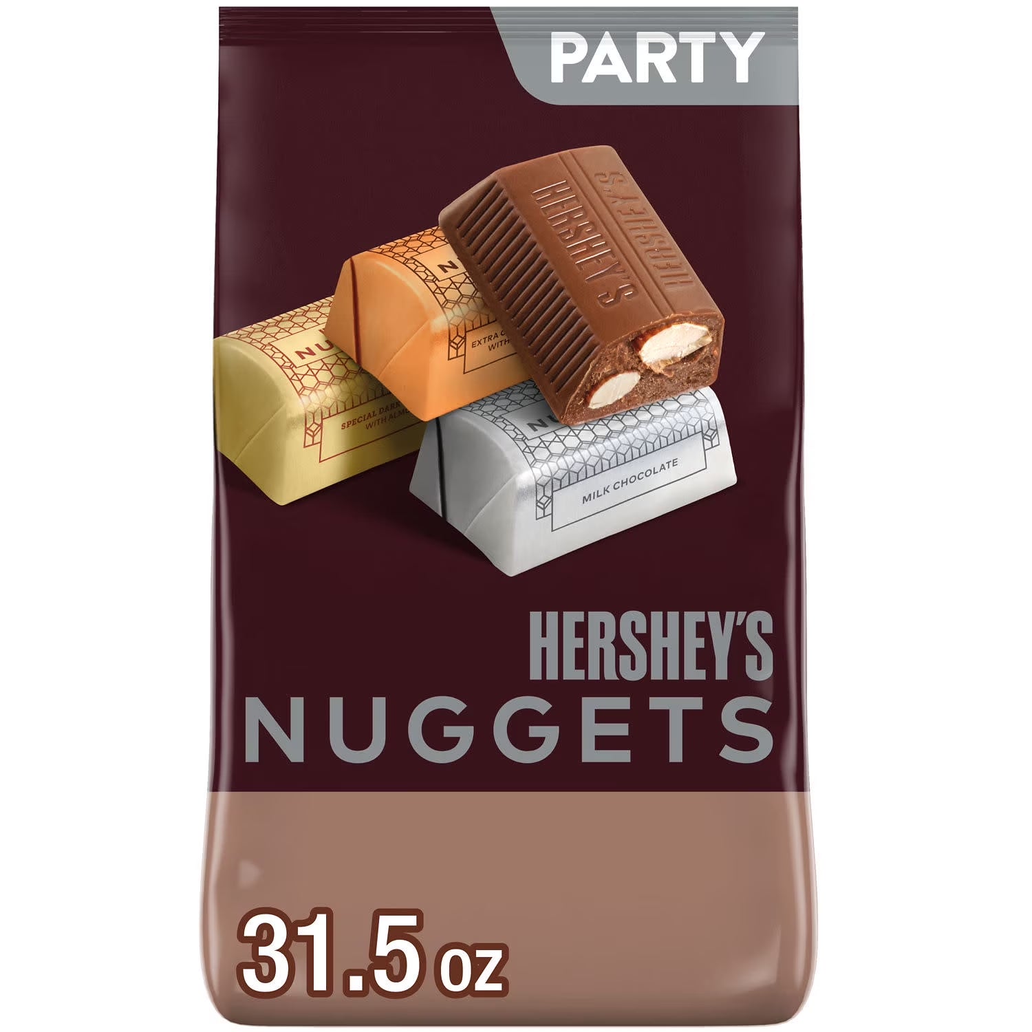 Hershey'S Nuggets Assorted Chocolate Candy, Party Pack 31.5 Oz