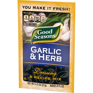 Good Seasons Garlic & Herb Dressing & Recipe Seasoning Mix, 0.75 Oz Packet