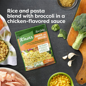 Knorr No Artificial Flavors Creamy Chicken Broccoli Rice, 5.5 Oz Regular Pouch
