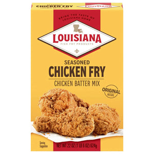 Louisiana Fish Fry Products Crispy Seasoned Chicken Fry Coating Powder Mix, 22 Oz Box