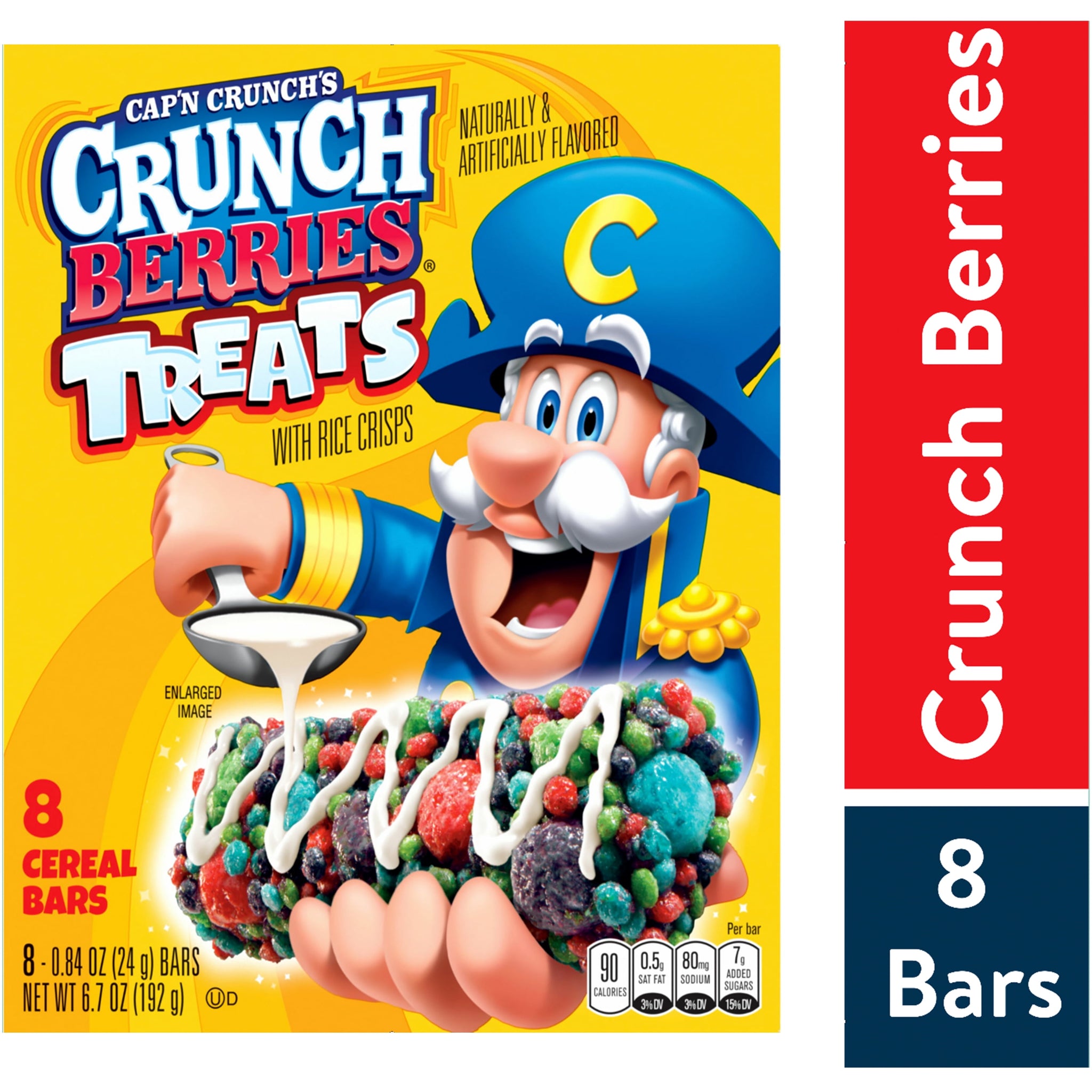 Cap'N Crunch'S 0.8 Oz 8 CT Treat with Rice Crisps Cereal Bars, 0.8 Oz, 8 Count