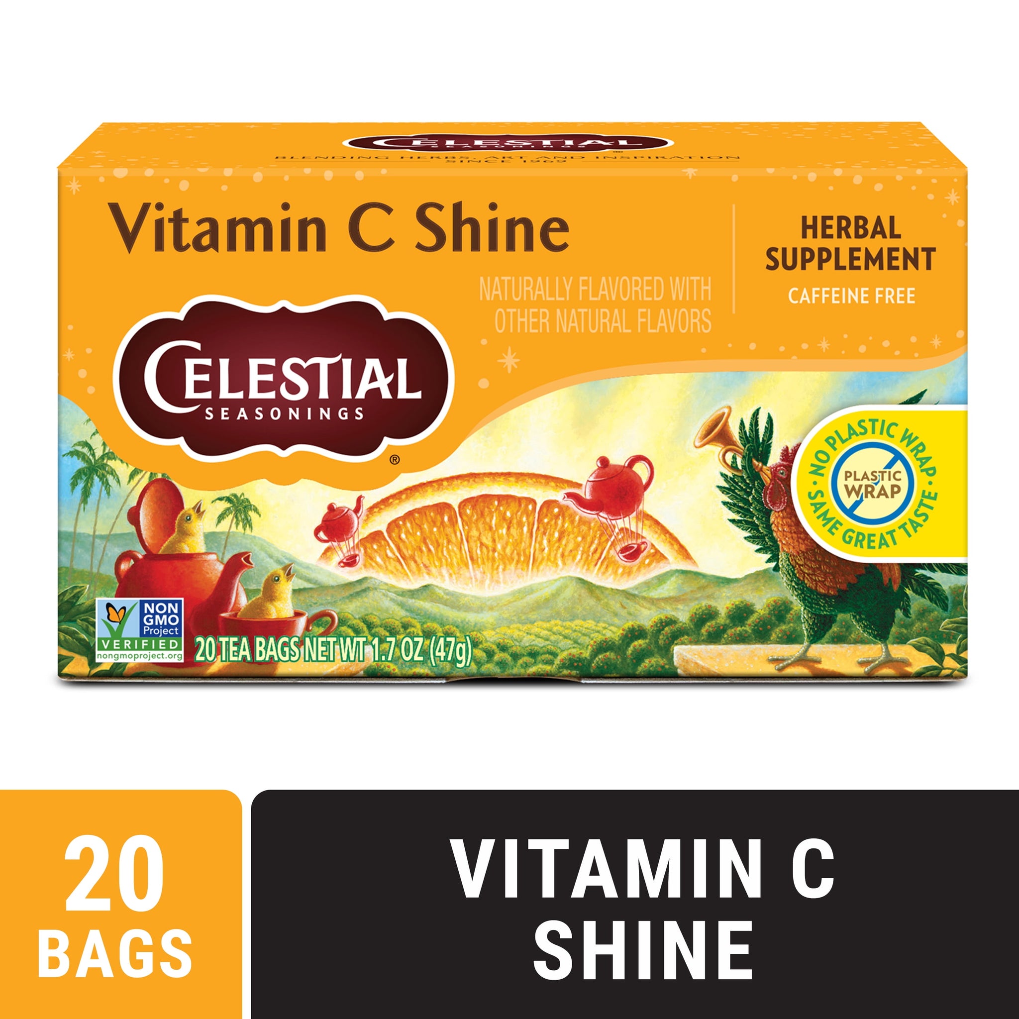 Celestial Seasonings Vitamin C Shine Caffeine-Free Herbal Tea Bags (20 Count)