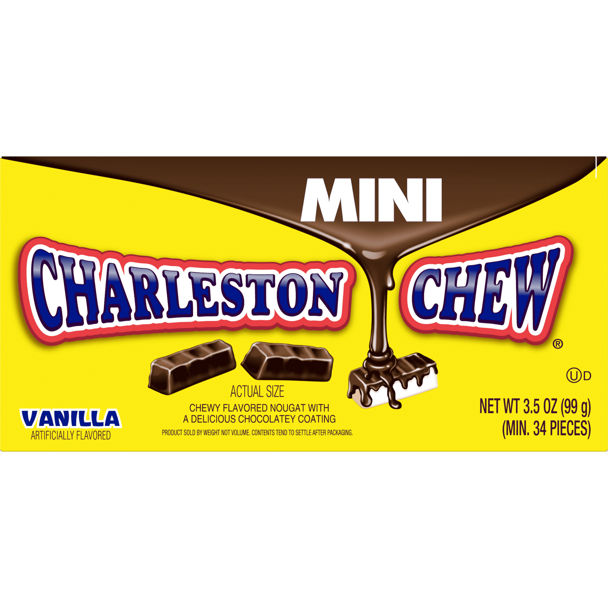 Charleston Mini Chews Chocolate Covered Vanilla Candy, 3.5 Oz