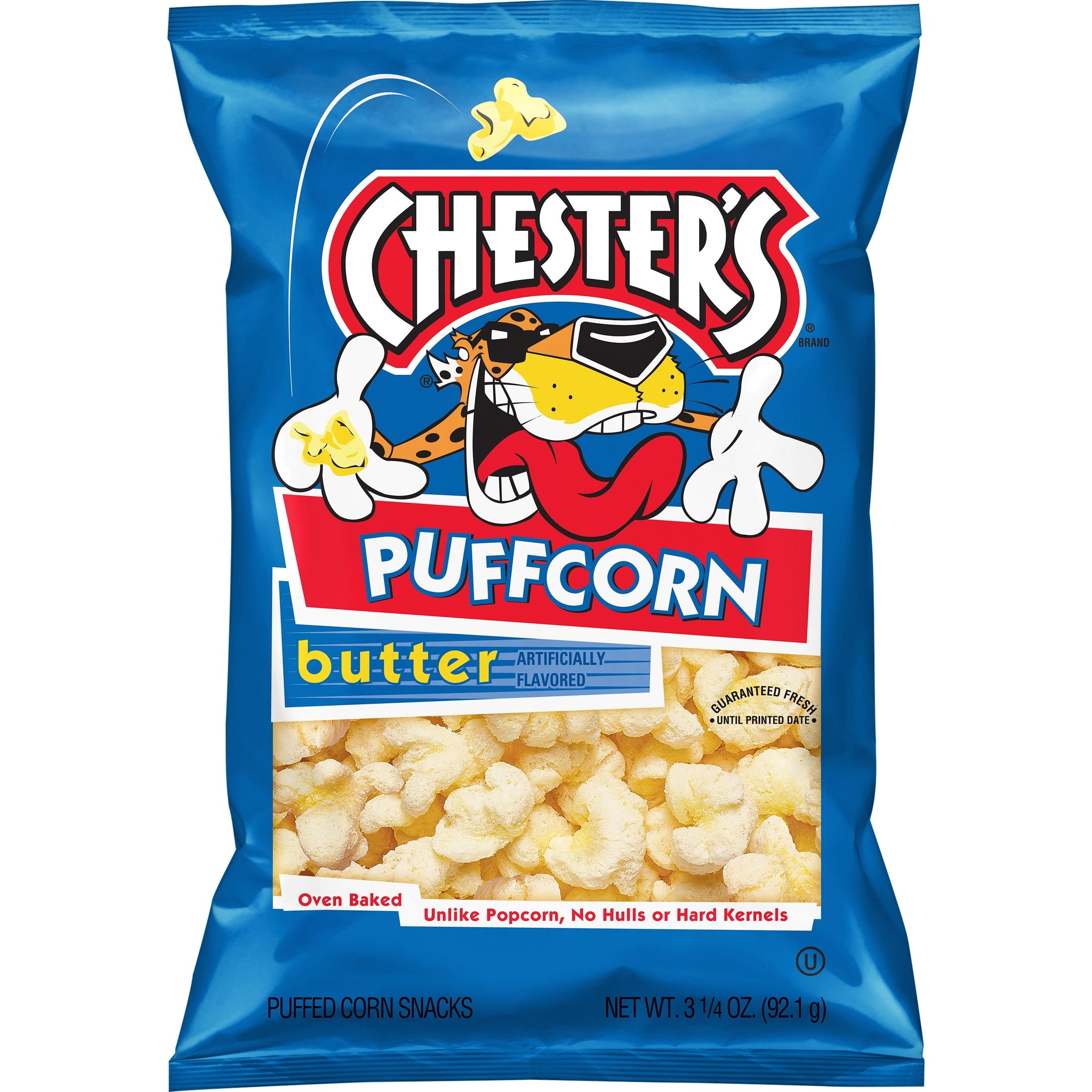 Chester'S Puffcorn Butter Puffed Corn Snacks, 3.25 Oz Bag
