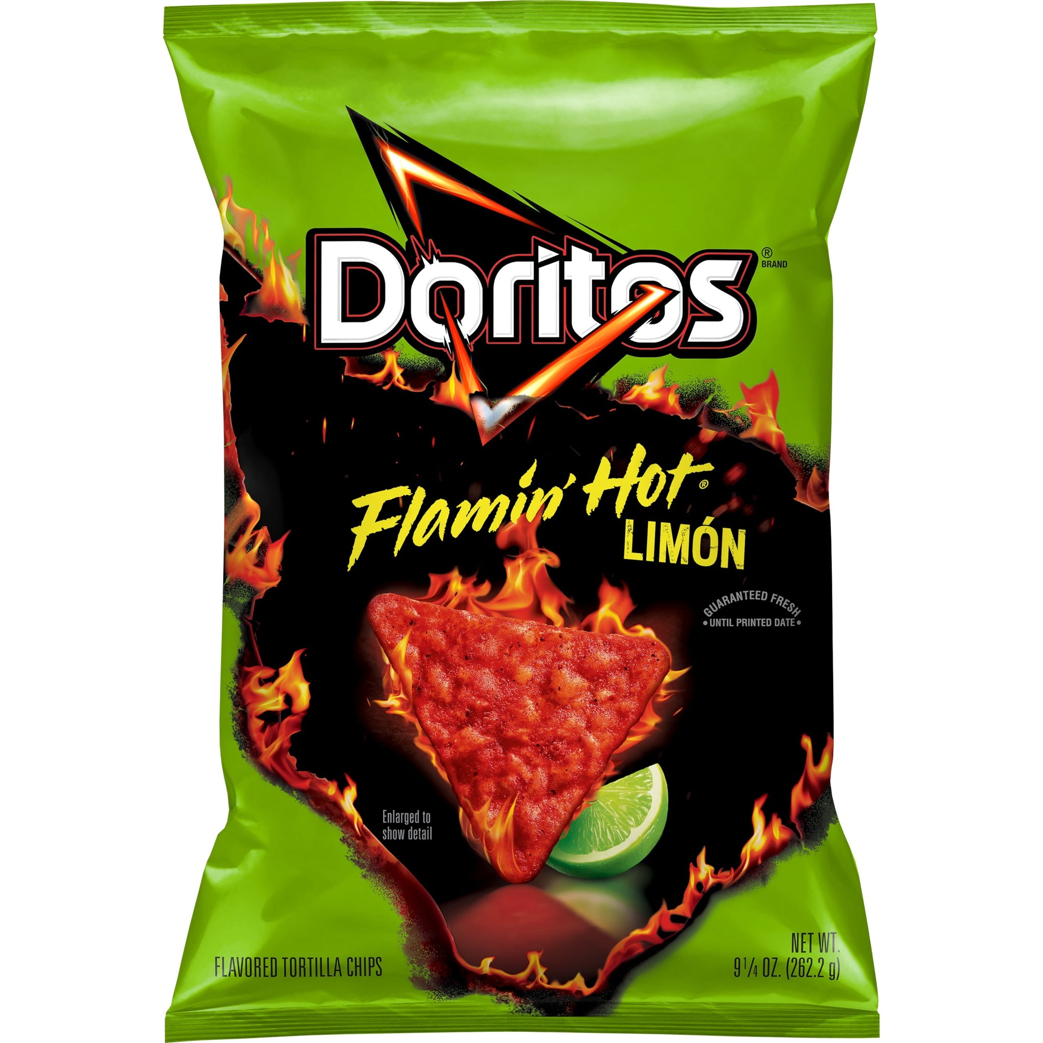 Doritos 9.25 oz Flamin' Hot Limon Flavored Tortilla Chips, 9.25 Oz Bag