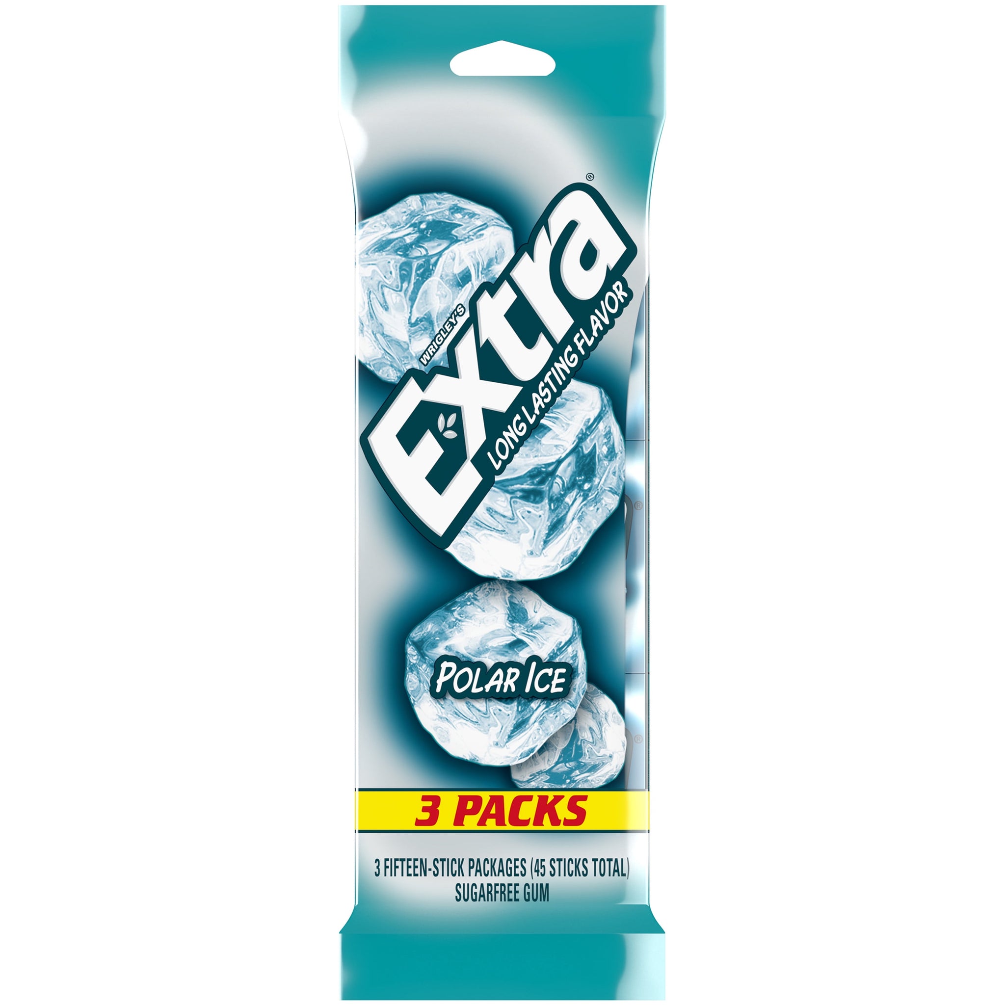 Extra Polar Ice Sugar Free Gum Back to School Chewing Gum – 3 Pack