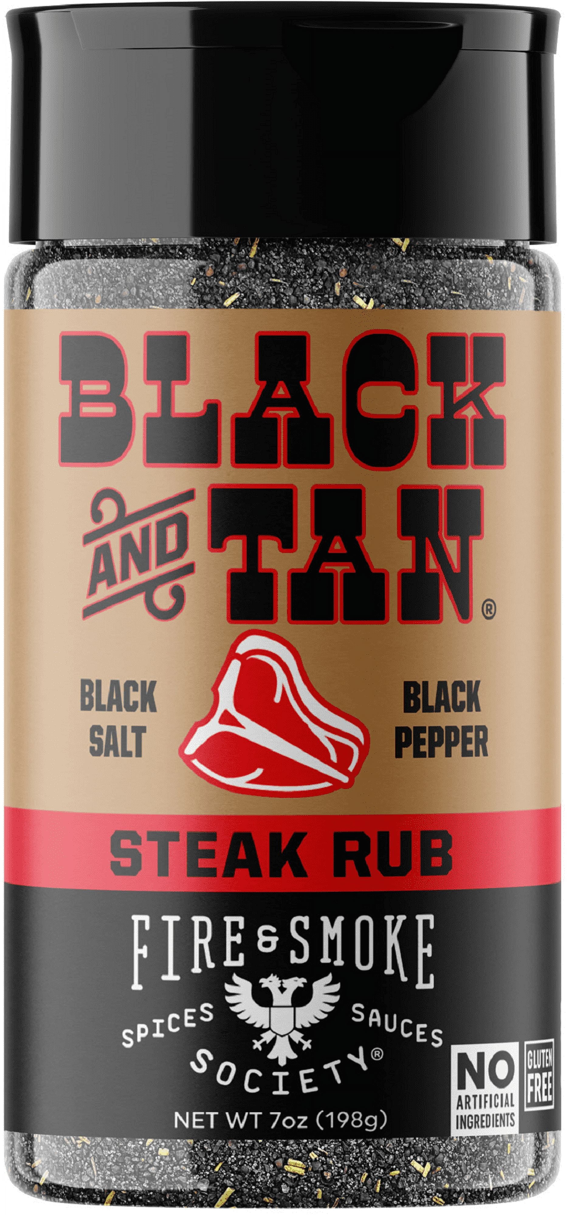 Fire & Smoke Society Black & Tan, Beef and Steak Seasoning Rub, 6 Ounce