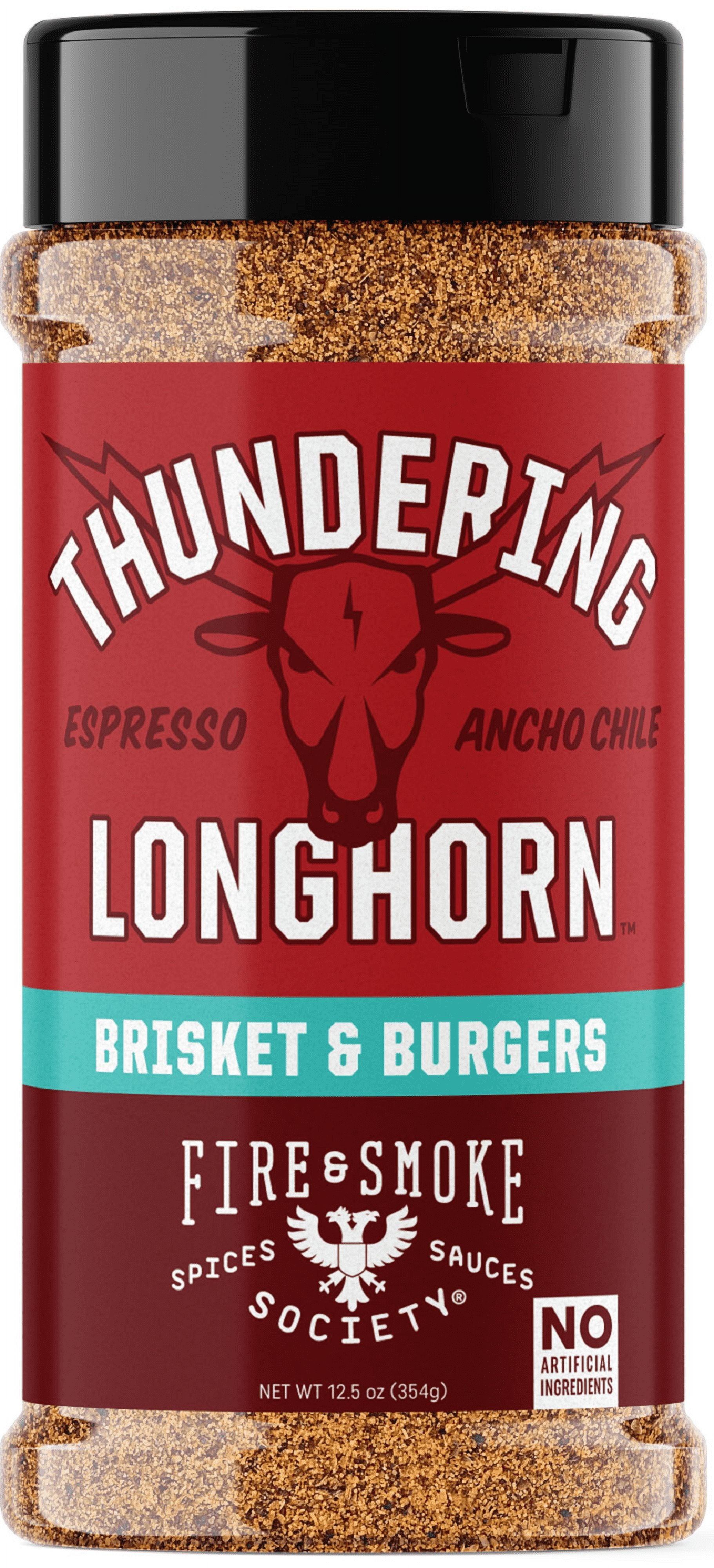 Fire & Smoke Society Thundering Longhorn Steak Seasoning, 12.5 Oz Mixed Spices & Seasonings