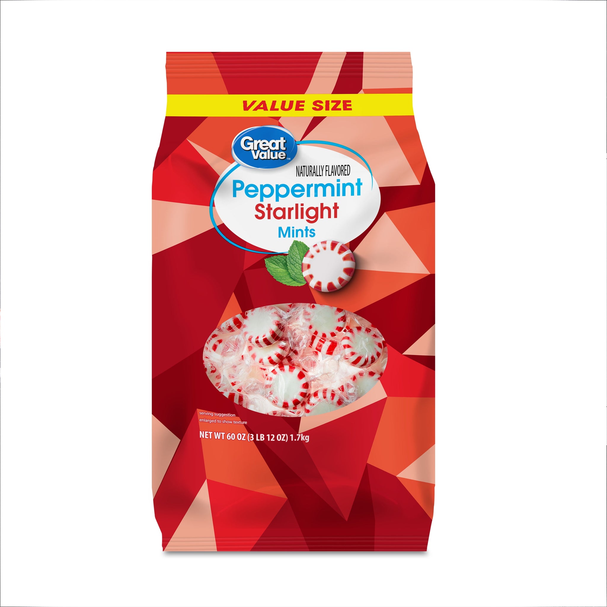 Great Value Peppermint Starlight Mints Hard Candy, 60 Oz