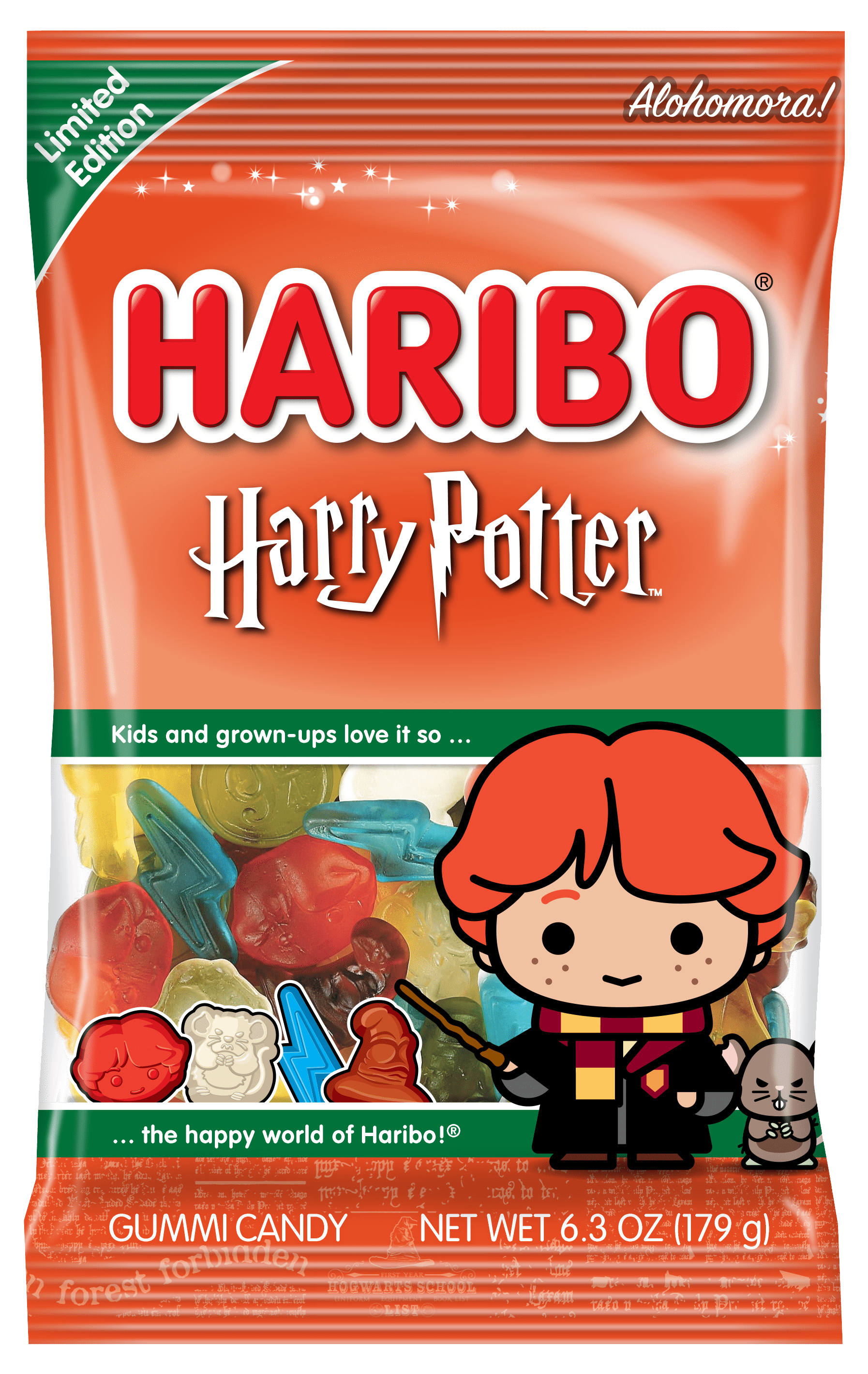 HARIBO Ron Scabbers Gummies Assorted Fruit Flavor Gummy Candy, 6.3Oz, Share Size Bag