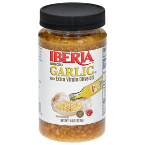 Iberia Minced Garlic with Extra Virgin Olive Oil 8 Oz