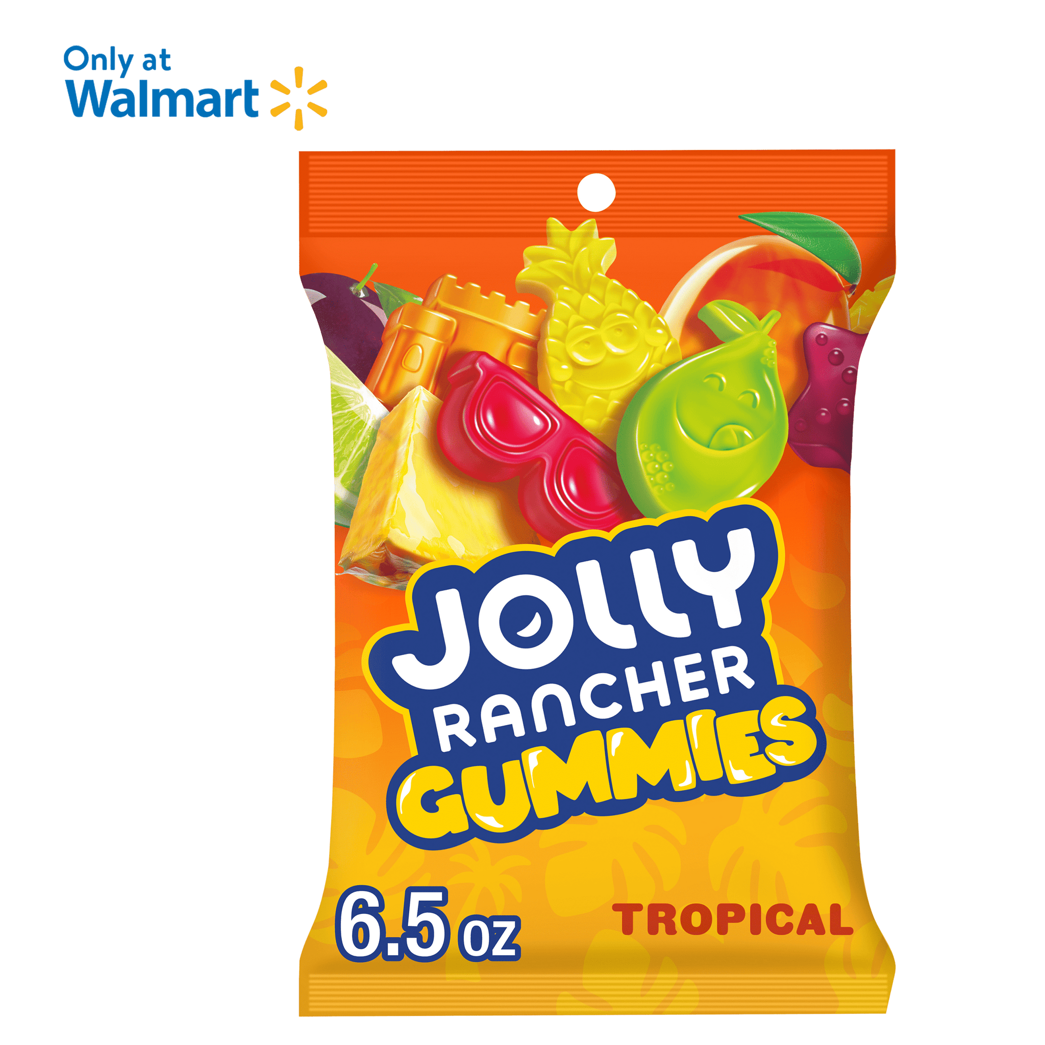 Jolly Rancher Gummies Tropical Beach Blast Flavored Candy, Bag 6.5 Oz
