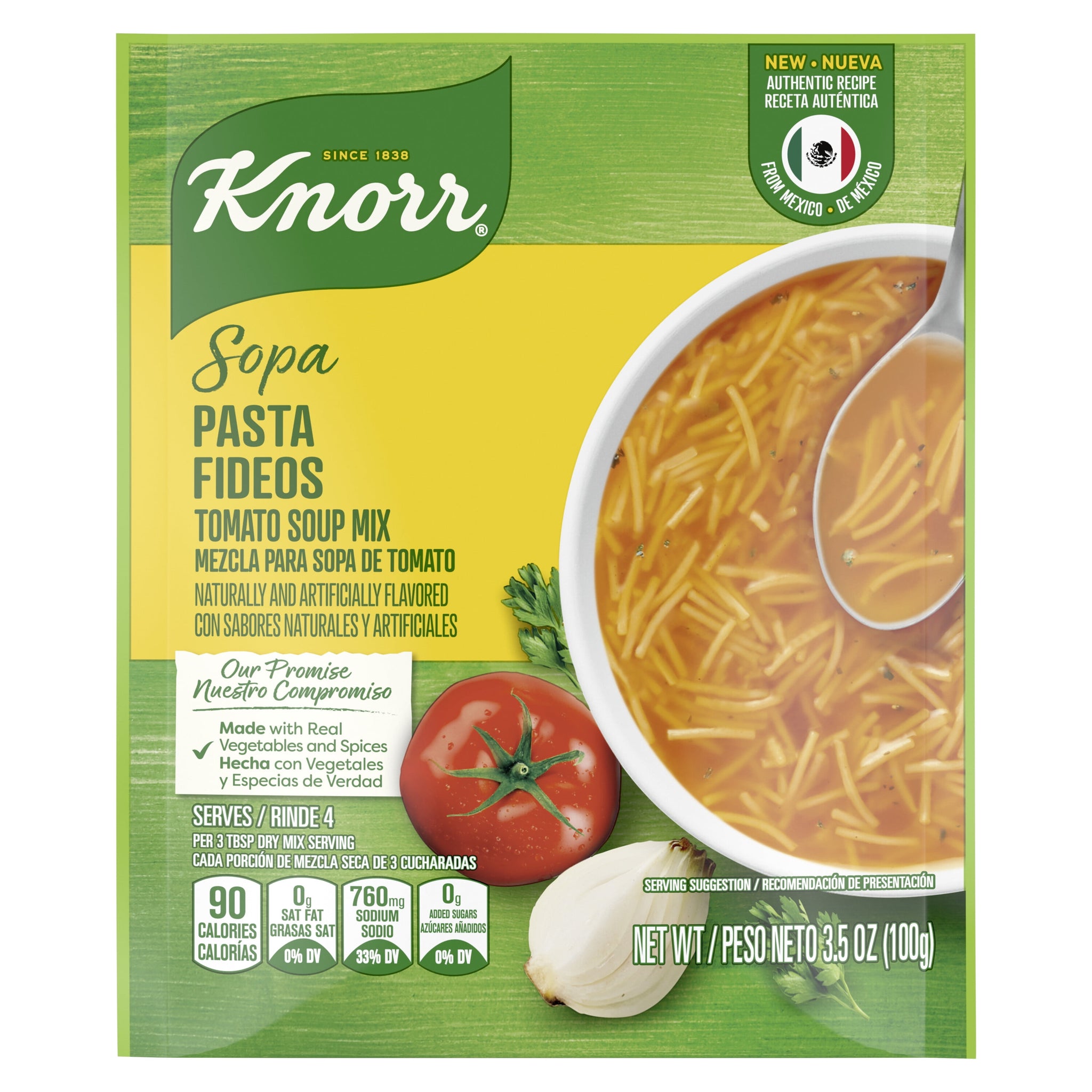 Knorr Sopa Tomato Based Pasta Soup Mix, 3.5 Oz Pouch