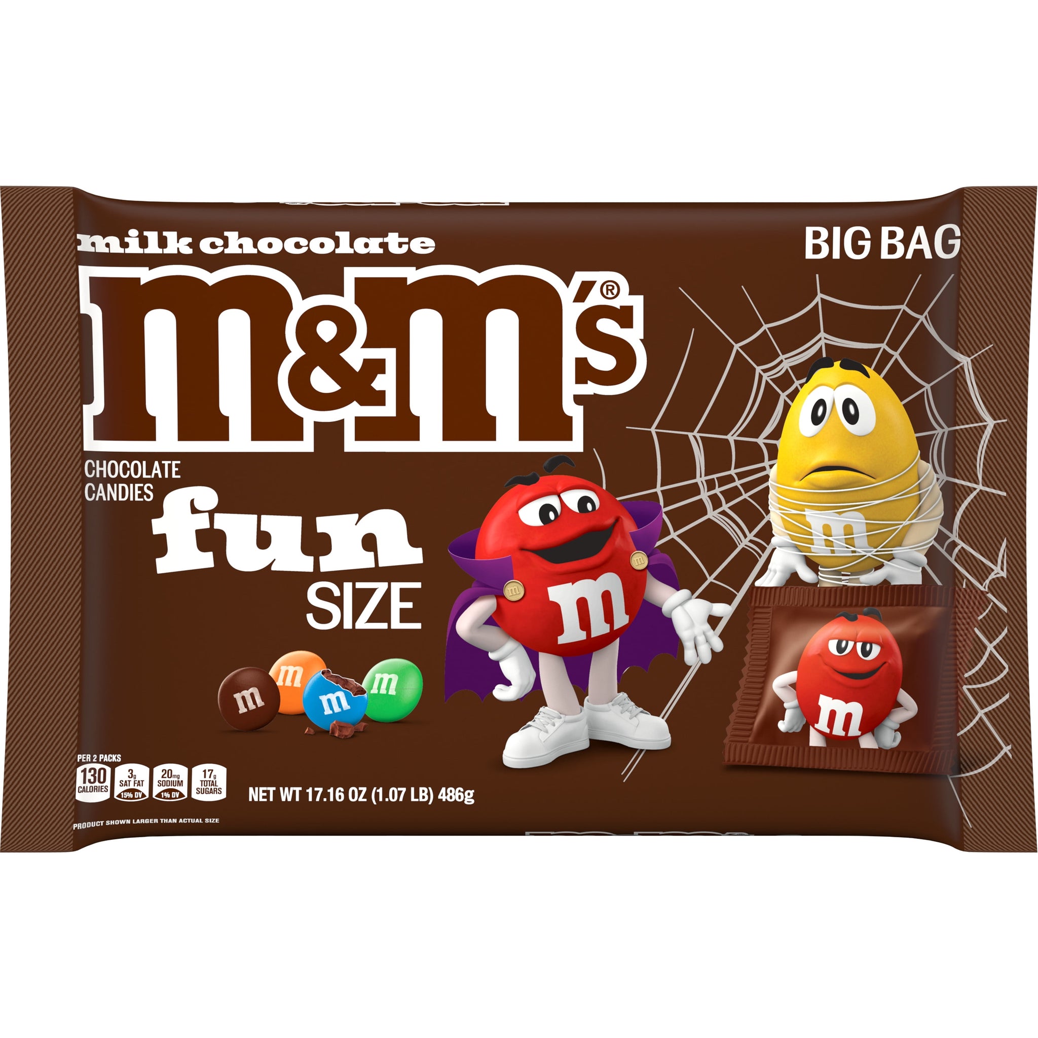 M&M'S Fun Size Milk Chocolate Halloween Candy - 17.16 Oz Bulk Bag