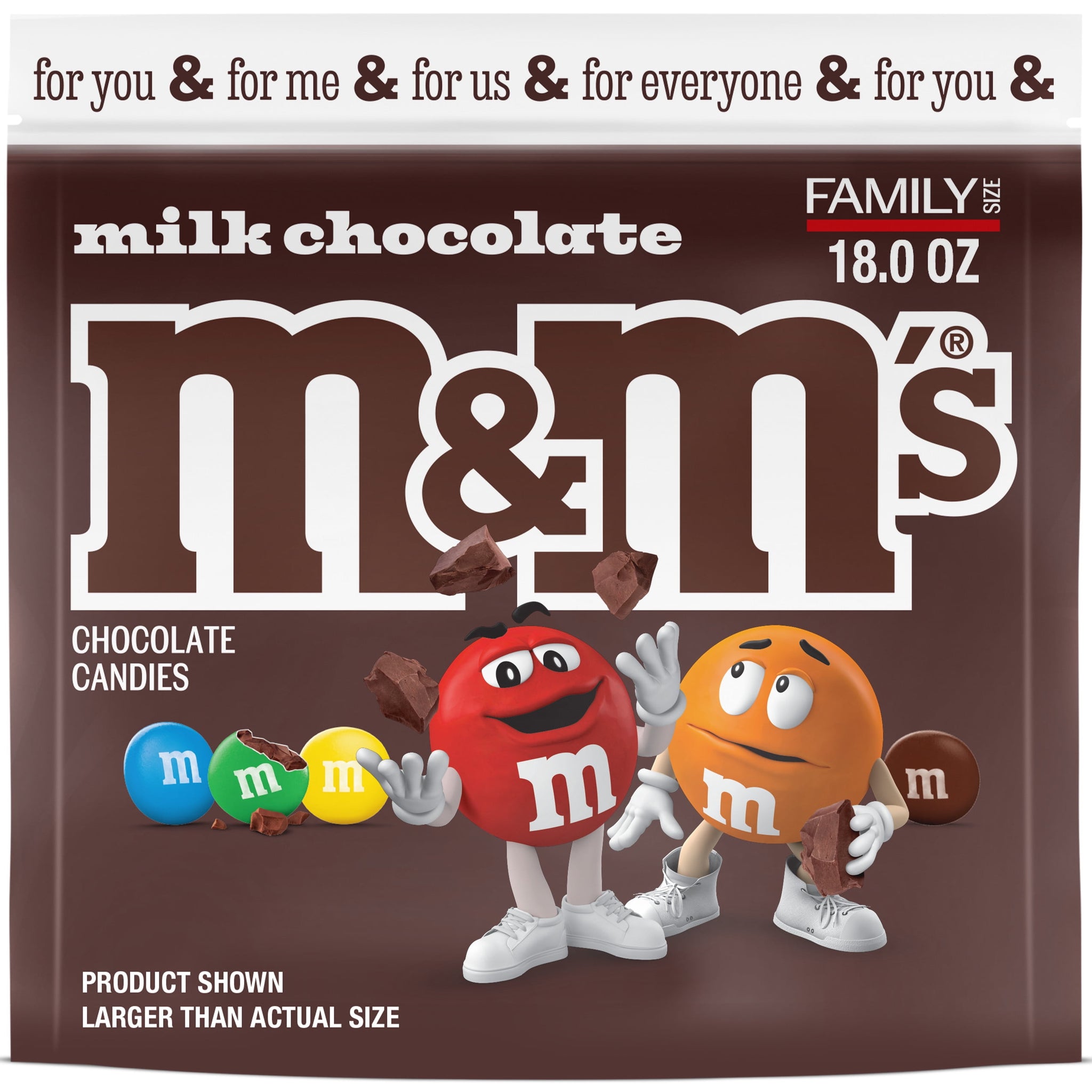 M&M'S Milk Chocolate Candy Family Size - 18 Oz Bag