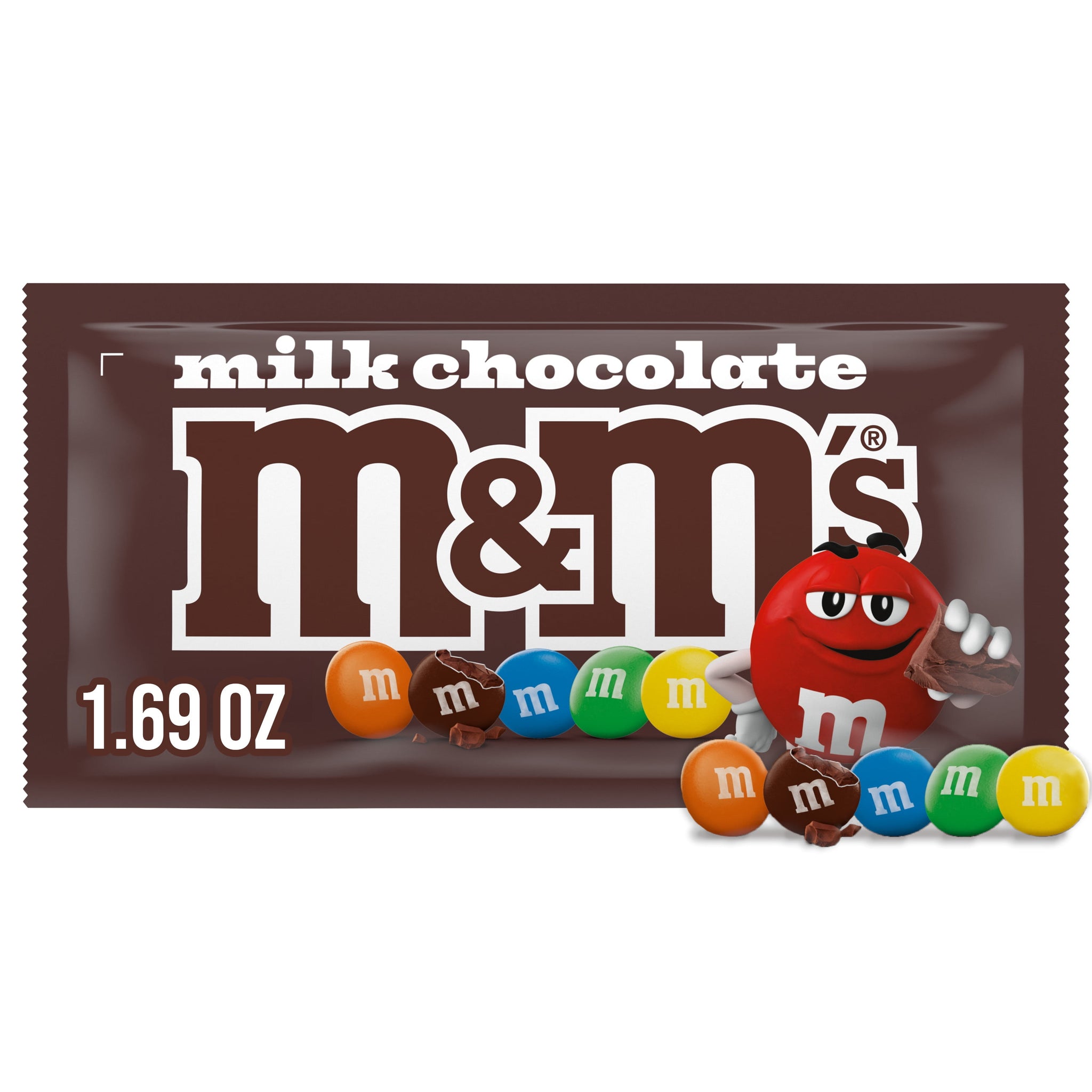 M&M'S Milk Chocolate Candy, Full Size - 1.69 Oz Bag