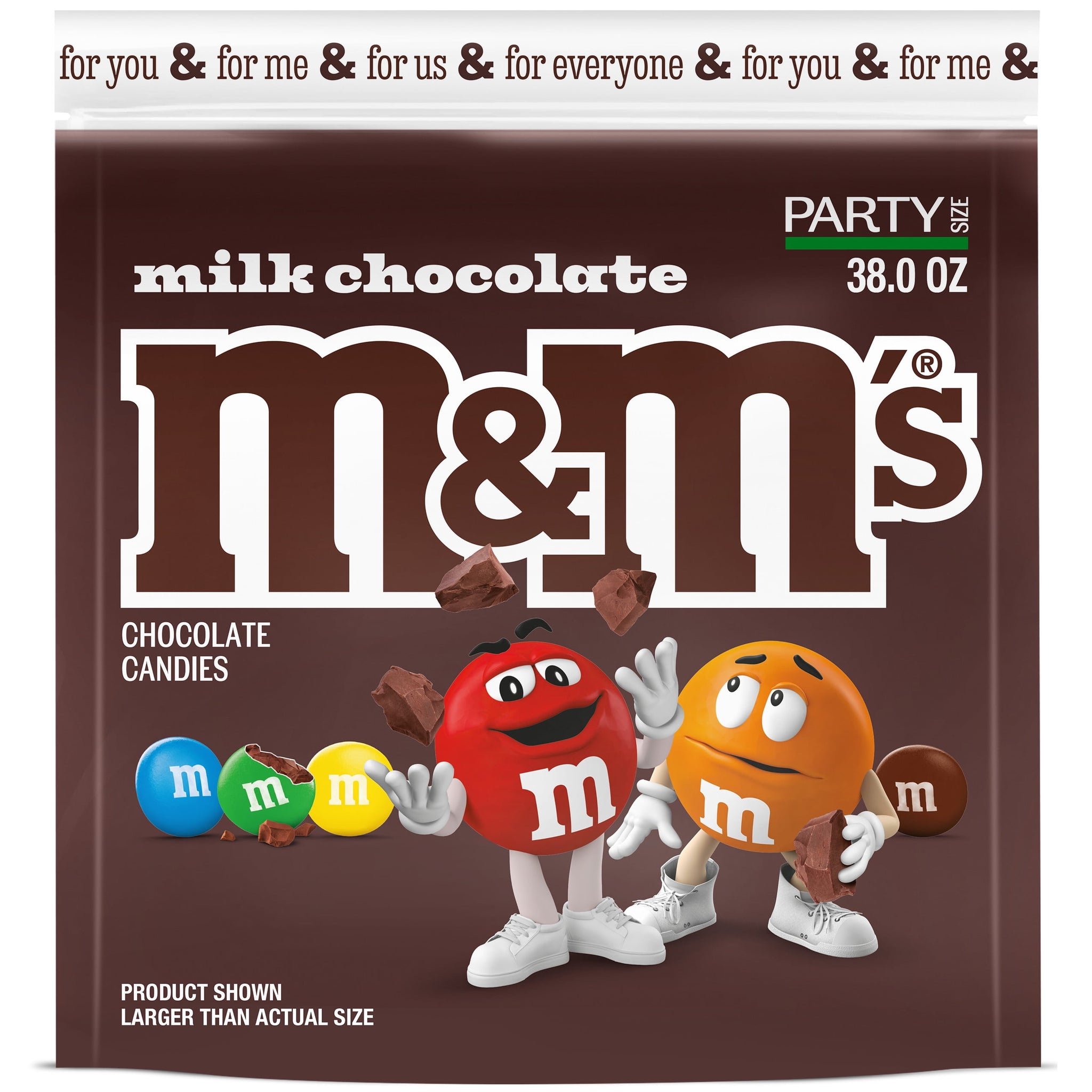 M&M'S Milk Chocolate Candy, Party Size - 38 Oz Bag