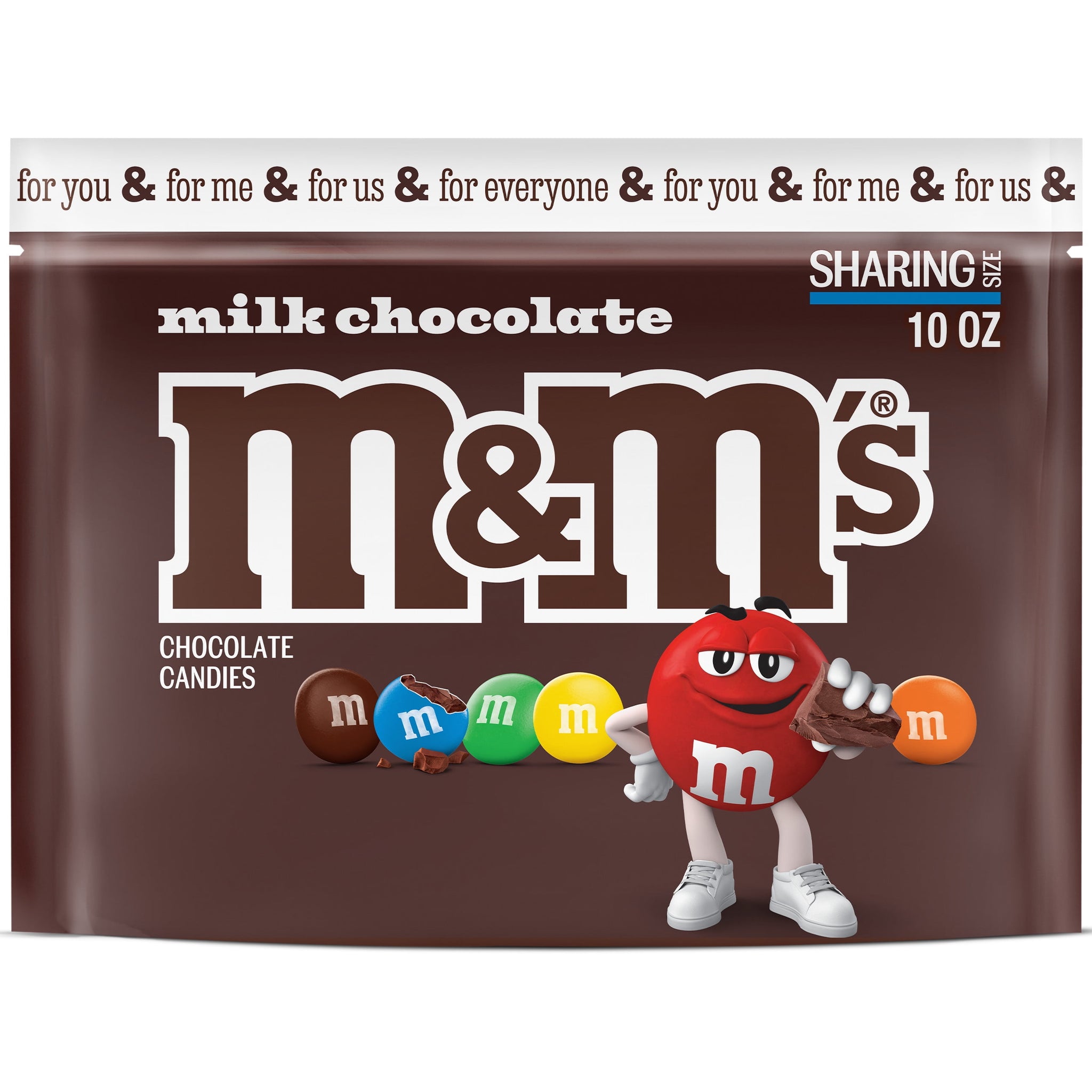 M&M'S Milk Chocolate Candy Sharing Size, 10 Oz Bag