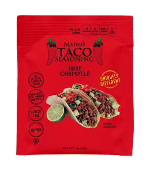 Mateo'S Taco Seasoning Hot Chipotle, 1Oz Packet