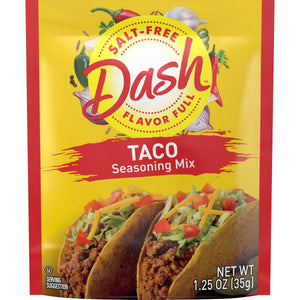 Dash Salt-Free Taco Seasoning Mix, Kosher, 1.25 Oz. Packet