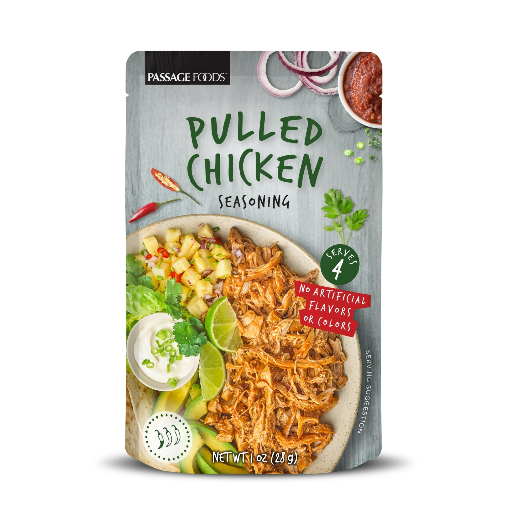 Passage Foods Pulled Chicken Seasoning Mix, 1 Oz