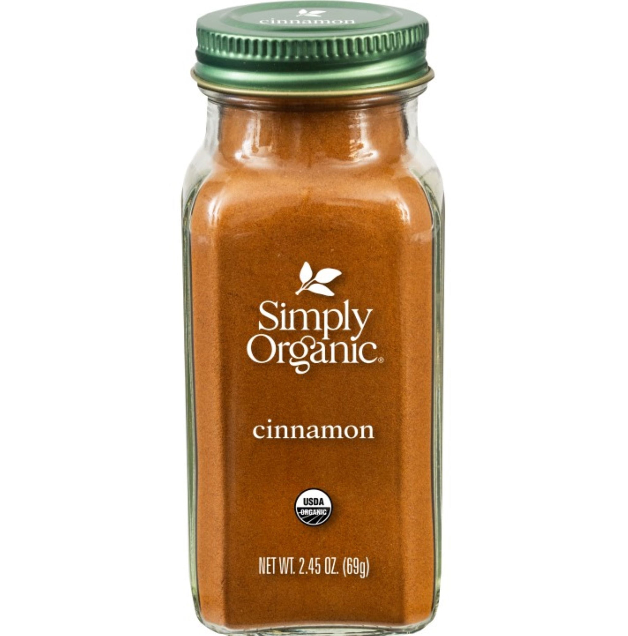 Simply Organic Ground Cinnamon, Shelf-Stable, 2.45 Oz Bottle