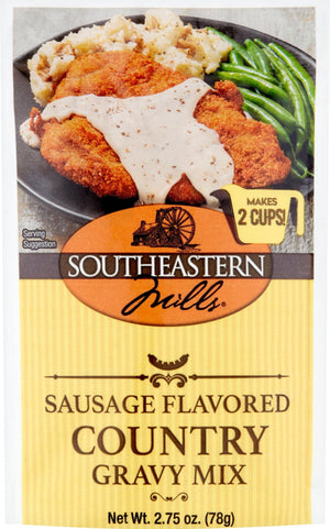 Southeastern Mills Sausage Flavored Country Gravy Mix, 2.75 Oz Pouch – Classic Southern Gravy for Biscuits, Breakfast & More