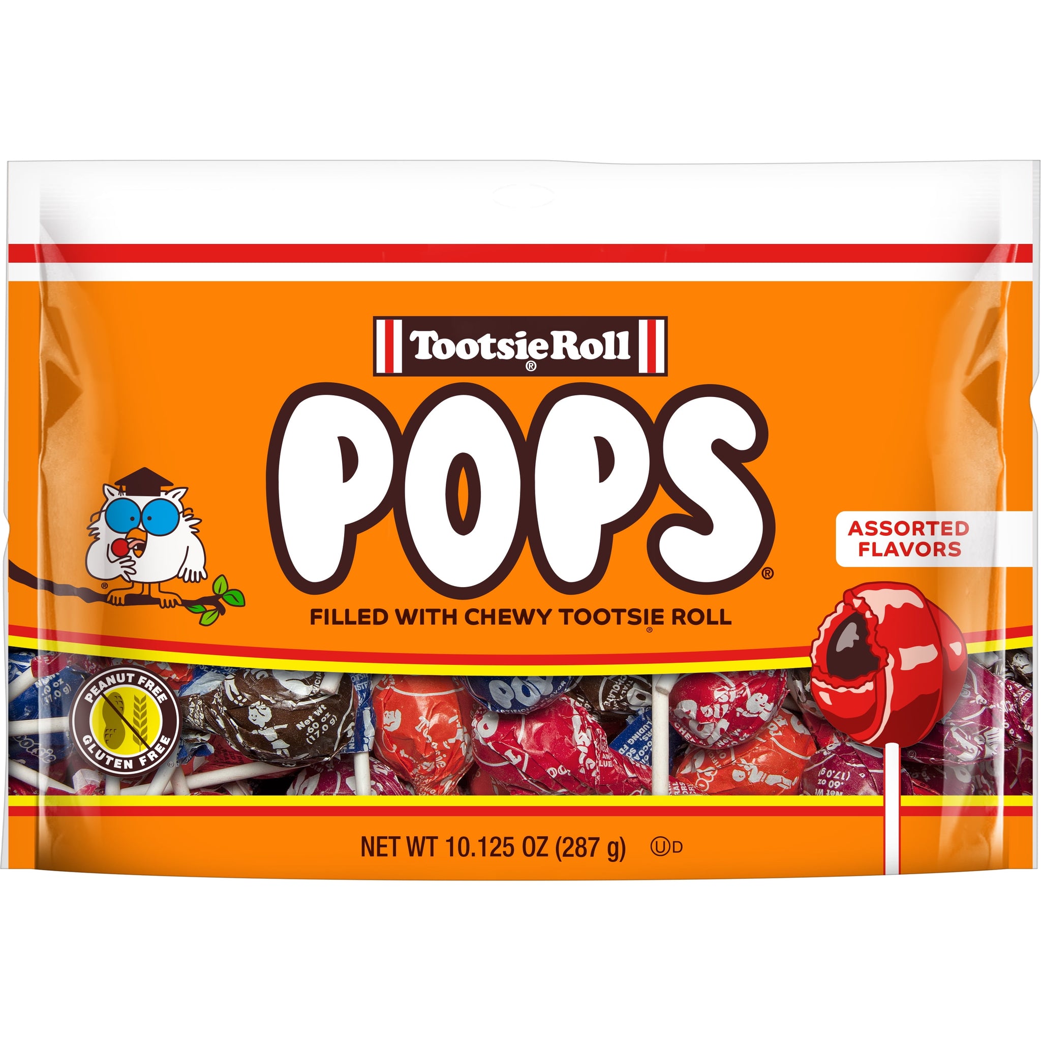 Tootsie Pops, Assorted Flavor Gluten Free Lollipops, 10.12 Oz
